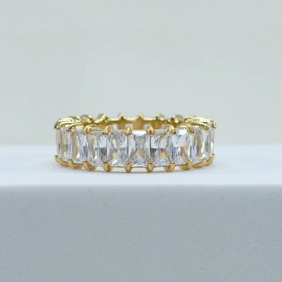 Fashion Gems Full Around Zircon Beautiful Eternity Rings for Woman, MARR9247 - Picture 3 of 4